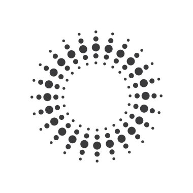 Çember nokta sembolü düz tasarım