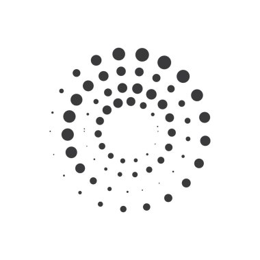 Çember nokta sembolü düz tasarım