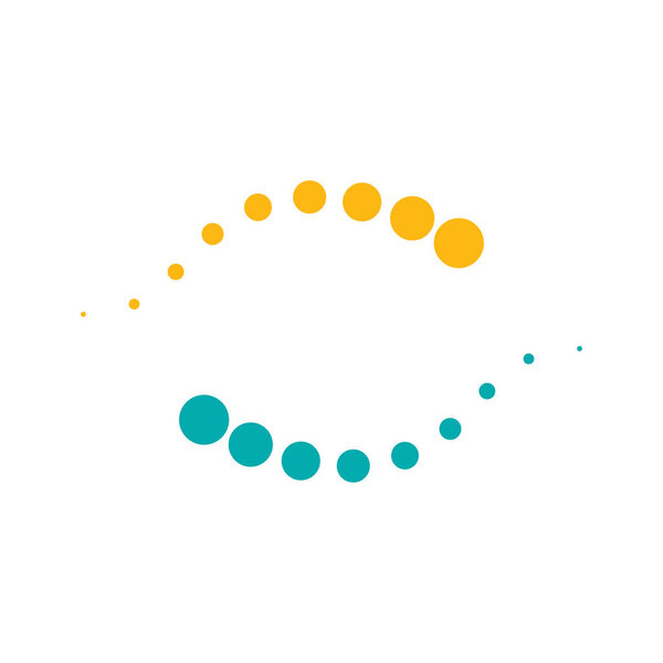 Circle dot symbol illustration flat design