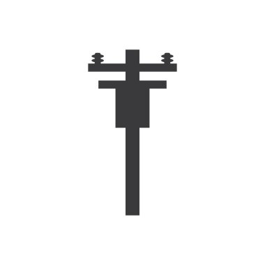 Elektrik kulesi simgesi düz tasarım