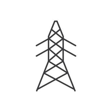Elektrik kulesi simgesi düz tasarım