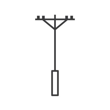 Elektrik kulesi simgesi düz tasarım