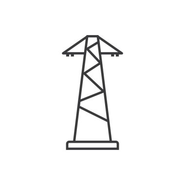 Elektrik kulesi simgesi düz tasarım