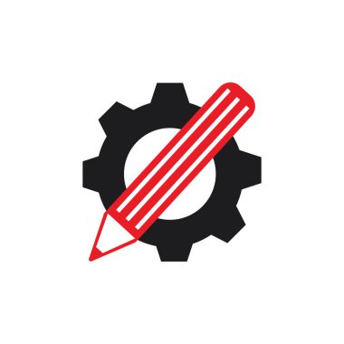 Pencil illustration icon flat design