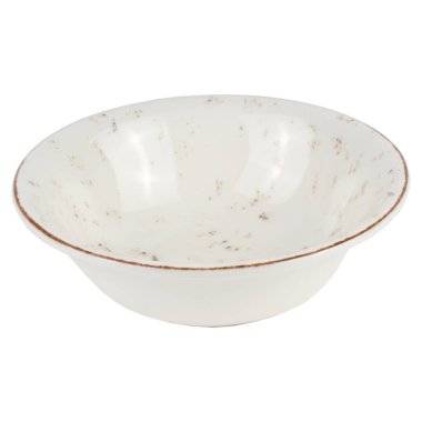 Beyaz bir arka plan üzerinde boş seramik tabak.