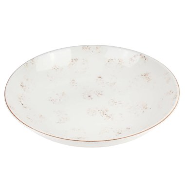 boş seramik plaka beyaz arkaplanda izole