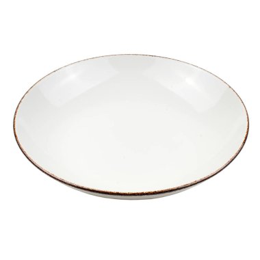 boş seramik plaka beyaz arkaplanda izole