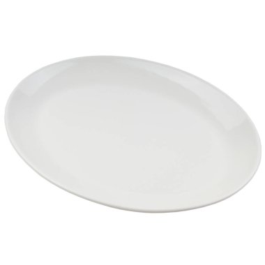 boş seramik plaka beyaz arkaplanda izole