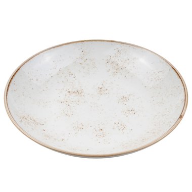 boş seramik plaka beyaz arkaplanda izole