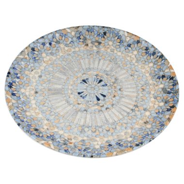 boş seramik plaka beyaz arkaplanda izole