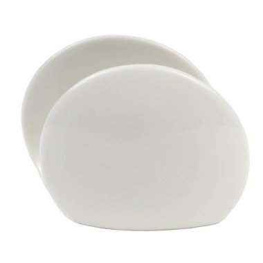 beyaz peçete tutacağı beyaz arkaplanda izole