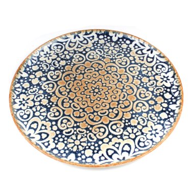 boş seramik plaka beyaz arkaplanda izole