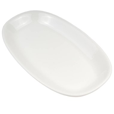 boş seramik plaka beyaz arkaplanda izole