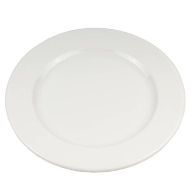 boş seramik plaka beyaz arkaplanda izole