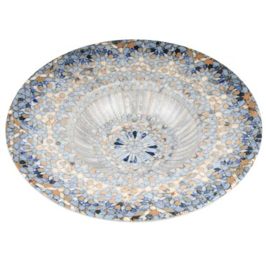 boş seramik plaka beyaz arkaplanda izole