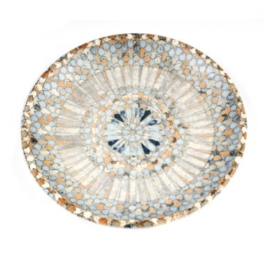 boş seramik plaka beyaz arkaplanda izole