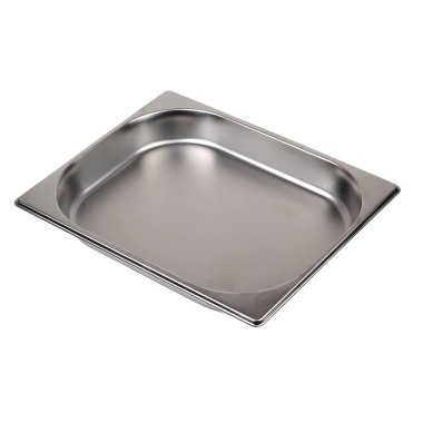 boş metal yiyecek kabı beyaz arkaplanda izole