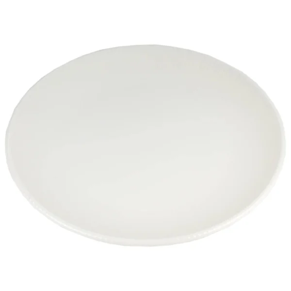 Piatto Ceramica Bianca Sfondo Bianco — Foto Stock
