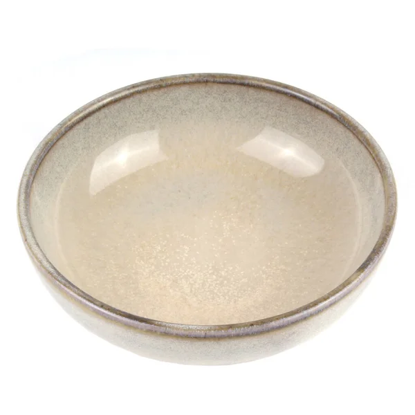 Piatto Ceramica Vuoto Isolato Sfondo Bianco — Foto Stock