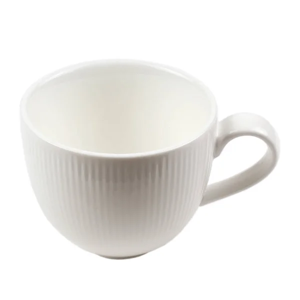 Fehér Csésze Elszigetelt Fehér Háttér — Stock Fotó