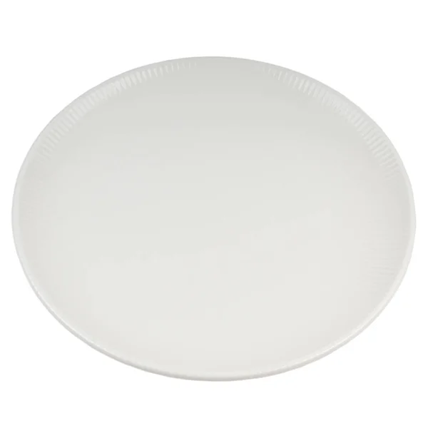 Piatto Bianco Sfondo Bianco — Foto Stock