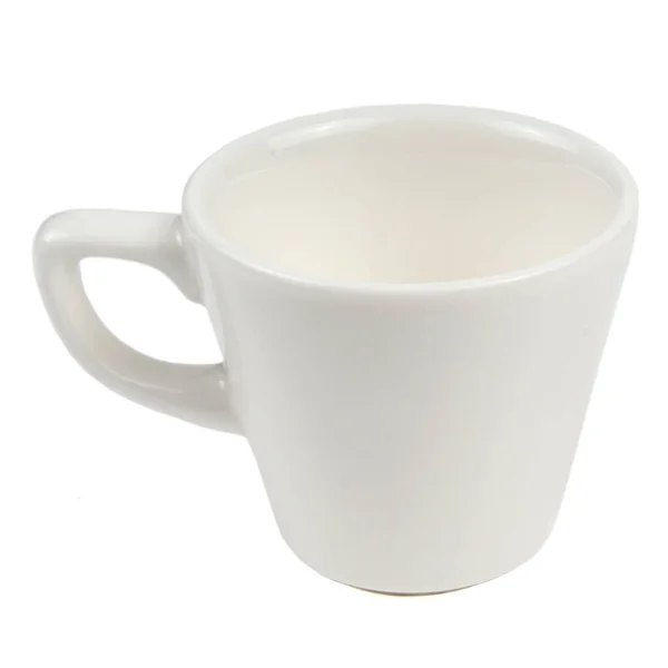 Weiße Tasse Isoliert Auf Weißem Hintergrund — Stockfoto