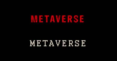 Metaverse with distorted and glitch effect seamless and loopable 3d rendering. Computer hacking, virus and security breach abstract concept. Noised retro tv style background.