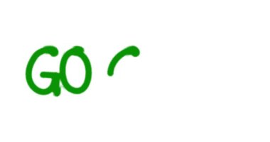 Go green spray painted inscription isolated. Graffiti concept art of eco friendly ecology and environment. Airbrush paint text. Urban abstract artwork. Alpha channel black and white.