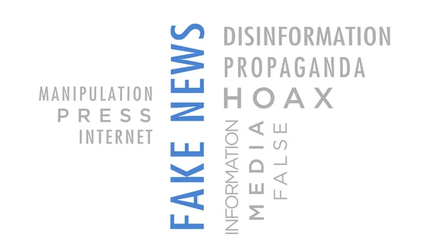 Noticias Falsas Fondo Concepto Abstracto Texto Cinético Desinformación Propaganda Engaño — Foto de Stock