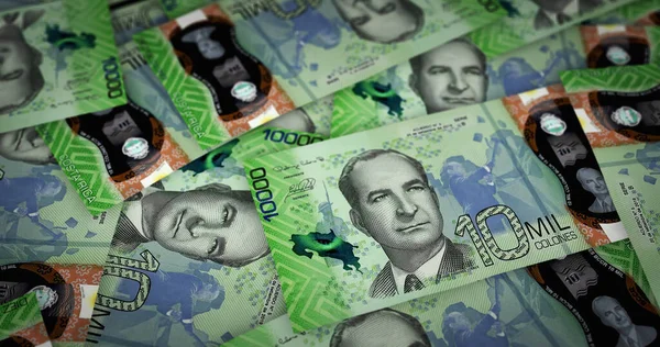 Costa Rica Colon Folha Dinheiro Impressão Ilustração Notas Crc Que Imagens De Bancos De Imagens