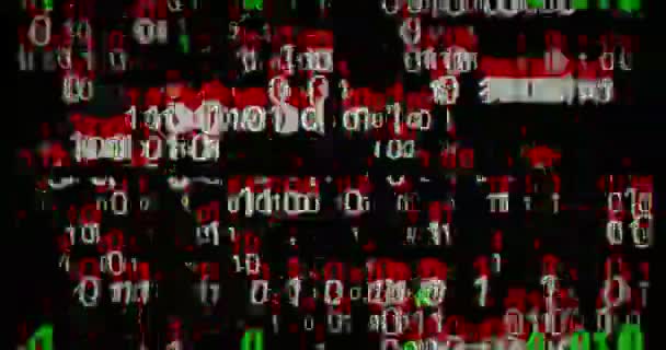 Cyber Digitale Achtergrond Vervormd Glitch Effect Naadloos Loopable Abstract Concept — Stockvideo