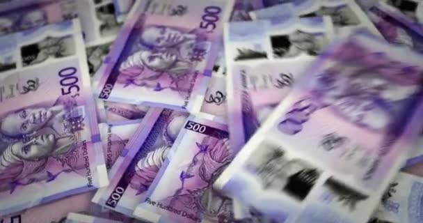 Jamaica Dólar Creciente Pila Dinero Giro Lazo Billetes Jmd Concepto — Vídeos de Stock