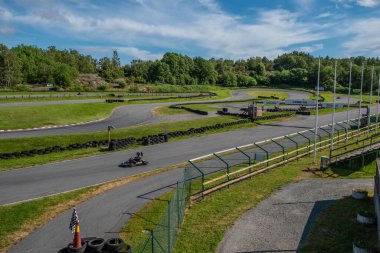 Göteborg, İsveç - 23 Haziran 2021: Gothenburg Gokartcenter 'daki pist.