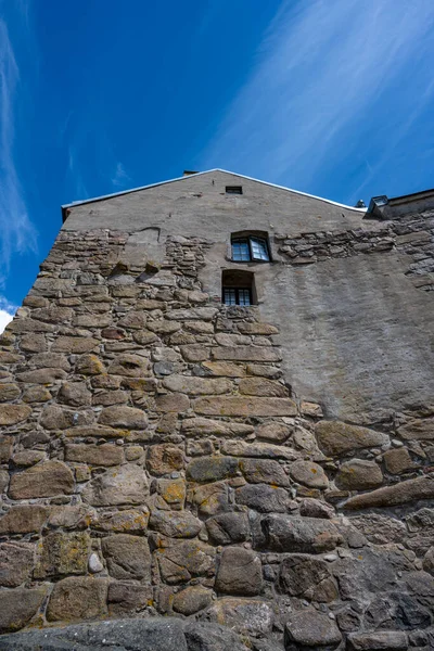 Варберг Швеция Июля 2022 Года Высокая Стена Крепости Варберг Останками — стоковое фото