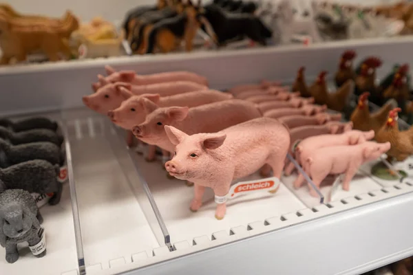 Molndal Sweden July 2022 Schleich Pigs Sale Toy Store — Stock Photo, Image