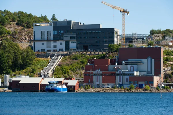 Lindesnes Noruega Agosto 2022 Edificios Industriales Healthcare Lindesnes Fabrikker — Foto de Stock