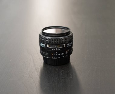 Göteborg, İsveç - Ağustos 09 2018: Nikkor AF 50 mm F / 1.4D.