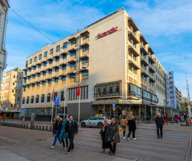 Göteborg, İsveç - 10 Ekim 2019: Kunsportsavenyn 'de Hotel Scandic Rubinen.