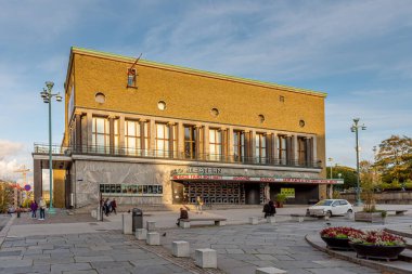 Göteborg, İsveç - 10 Ekim 2019: Stadsteatern, Göteborg şehir tiyatrosu Gotaplatsen.