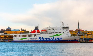 Göteborg, İsveç - 13 Nisan 2020: Göteborg limanında Stena Vinga IMO 9323699.