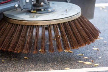 Detail of a sweeper machine.