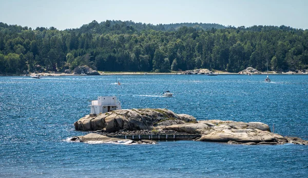 Sandefjord, Norway - August 10 2022: Summer house on a small island.