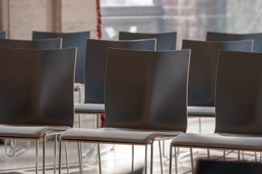 Empty chairs at a celebration.