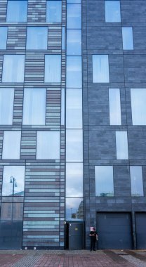 Gothenburg, Sweden - november 13 2022: Glass and stone facade of Clarion Hotel Post.