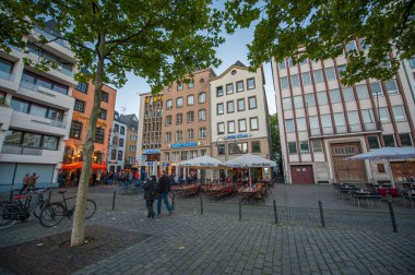 Cologne, Germany - september 25 2010: Outdoor restaurants at Haumarkt.