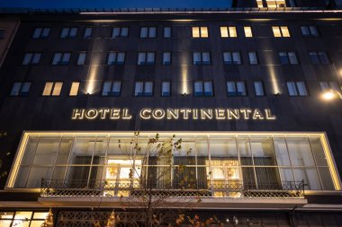 Oslo, Norway - november 19 2022: Exterior of Hotel Continental.
