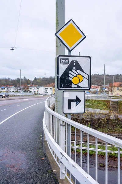 Γκέτεμποργκ Σουηδία Νοεμβρίου 2022 Οδικές Πινακίδες Διοδίων Στην Botaniska — Φωτογραφία Αρχείου