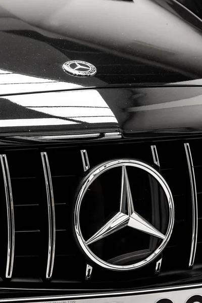 Gothenburg Sweden November 2022 Grille 2019 Mercedes Benz Amg C63 — стоковое фото