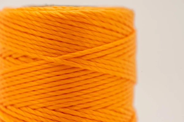 Roll Synthetic Orange Thread — Zdjęcie stockowe