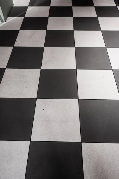 Класична Лакована Чорно Біла Підлога — стокове фото